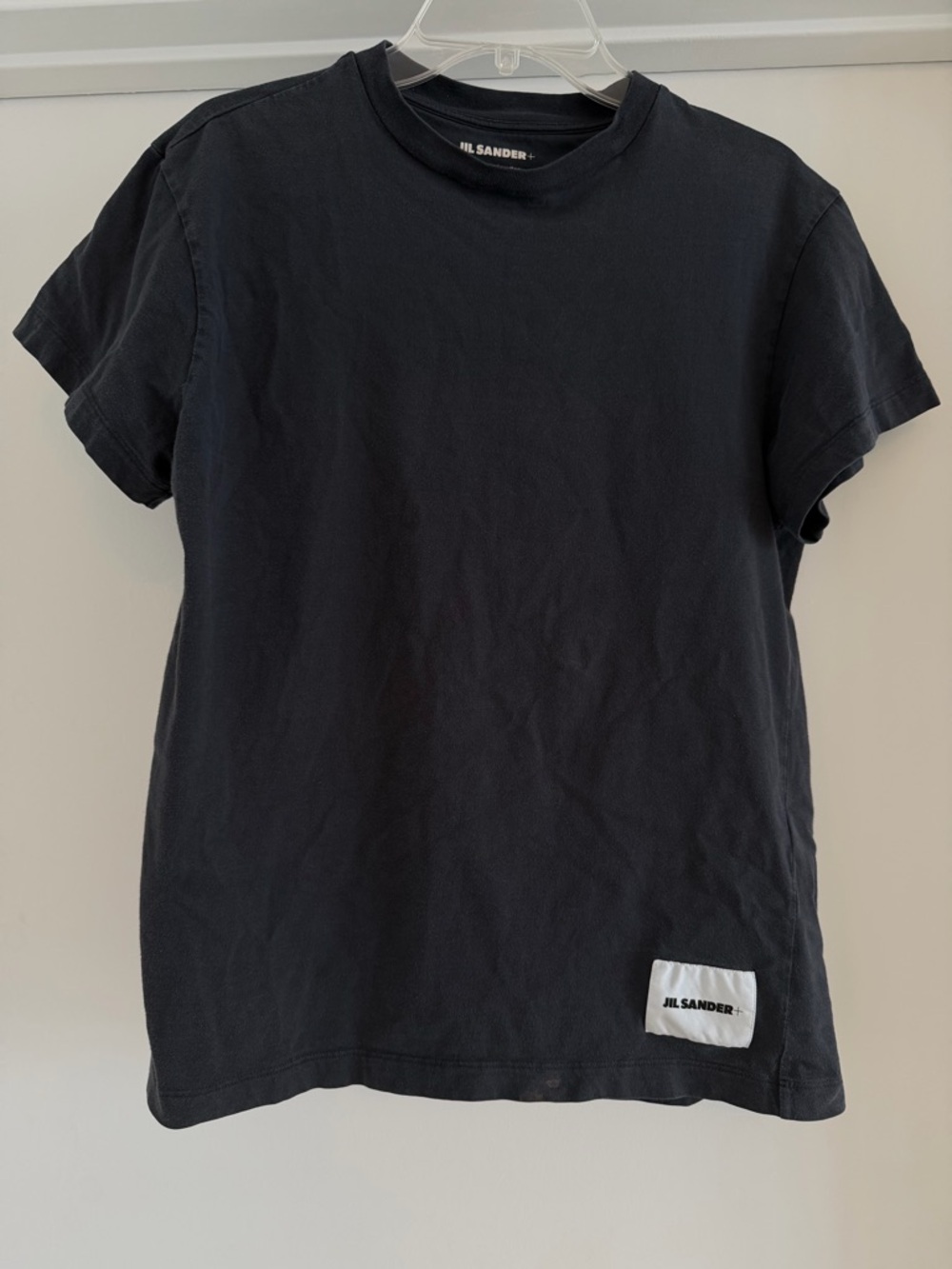 Jil Sander Kids Black Short-Sleeve Tee with Logo Patch